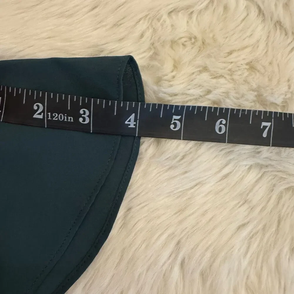 J. Crew Green V-Neck Flutter Sleeve Lightweight Blouse 0